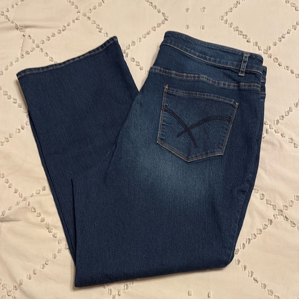 Women's Christopher & Banks Blue Jeans 16 Short